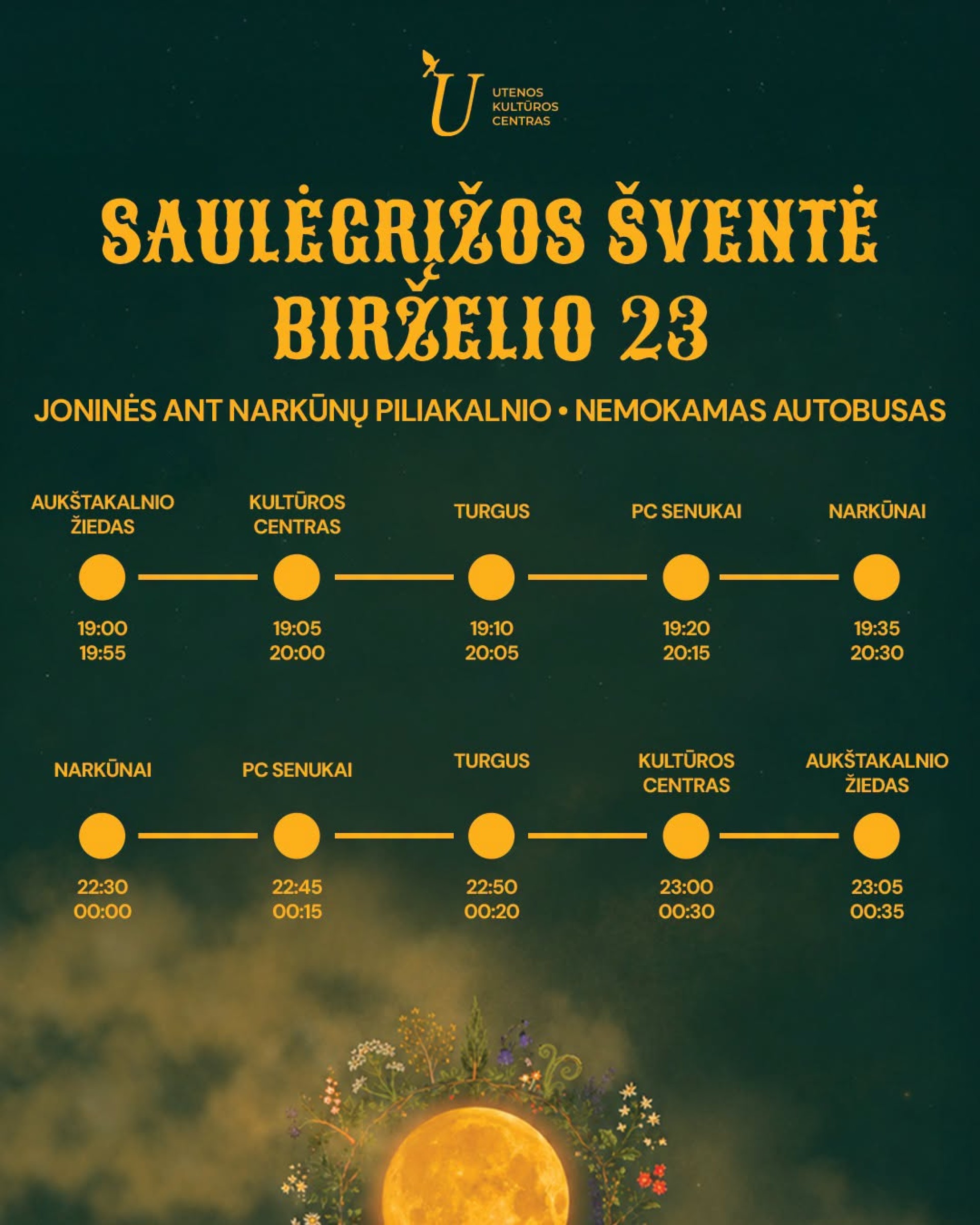Birželio 23 d. į Saulėgrįžos šventę veš nemokami autobusai